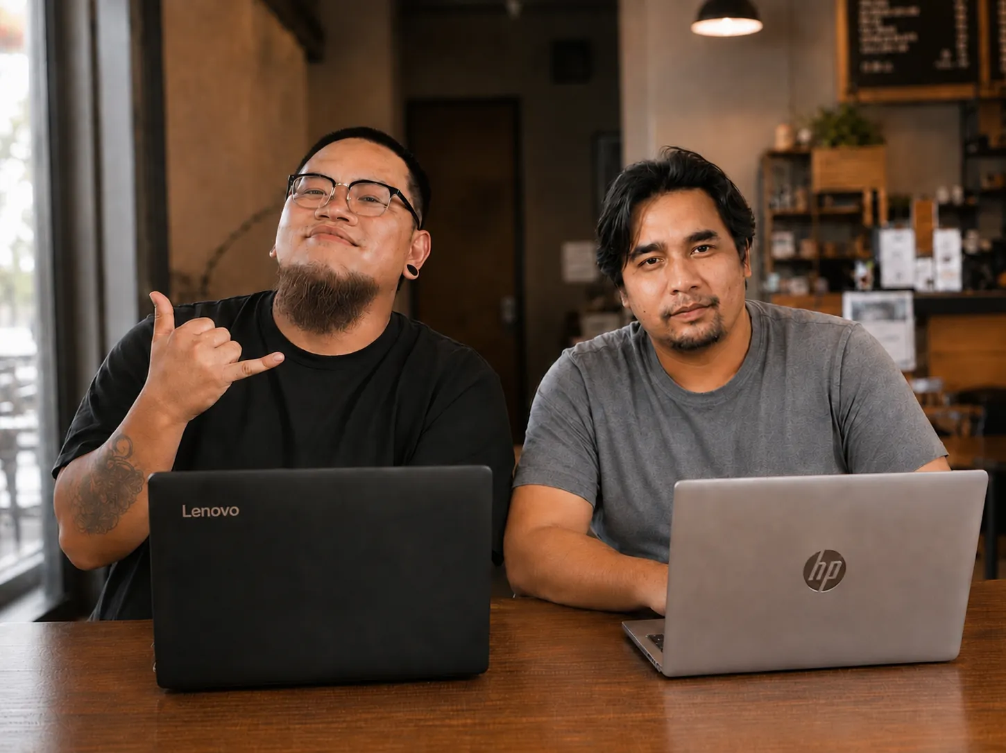 SulongRa founders RJ Bustillo and Cliff Hormachuelos working together